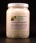 Coconut Oil Supreme™ 3.75 lb wide-mouthed PETE jug. Coconut Oil Supreme™ 3.75 lb wide-mouthed PETE jug.